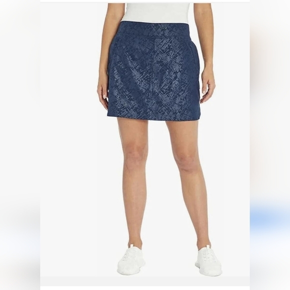ORVIS NAVY BLUE ATHLETIC SKIRT SKORT MESH SHORTS WOMEN LARGE TENNIS PICKLEBALL - Picture 1 of 14